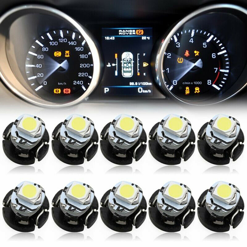 10Pcs T3 SMD Led Neo Wedge Car Dash Gauge Instrument Cluster Bulbs Light Whit DD