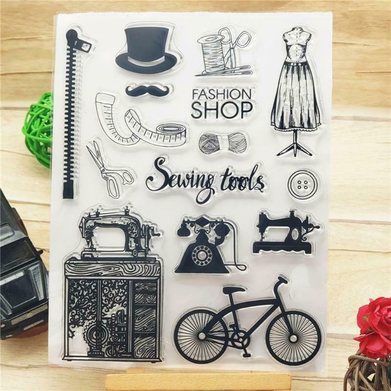 Tailor Shop Silicone Clear Seal Stamp DIY Scrapbooking Embossing Photo Album
