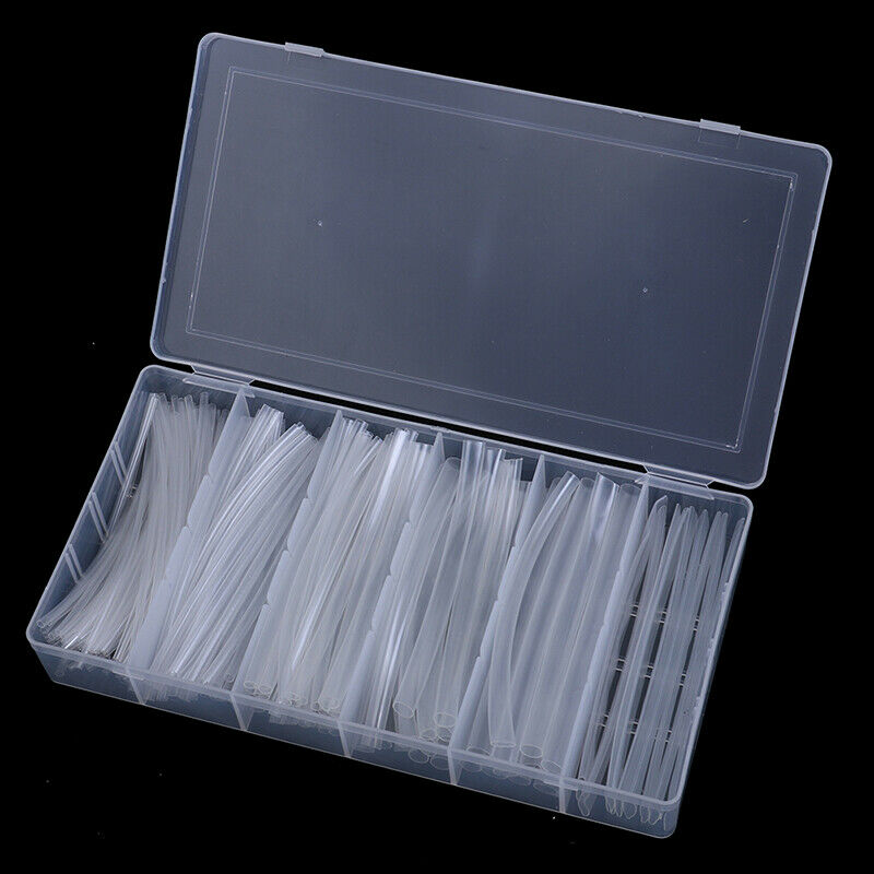 150Pcs Clear 100mm 2:1 Heat Shrink Tubing Polyolefin Transparent Tube S WF