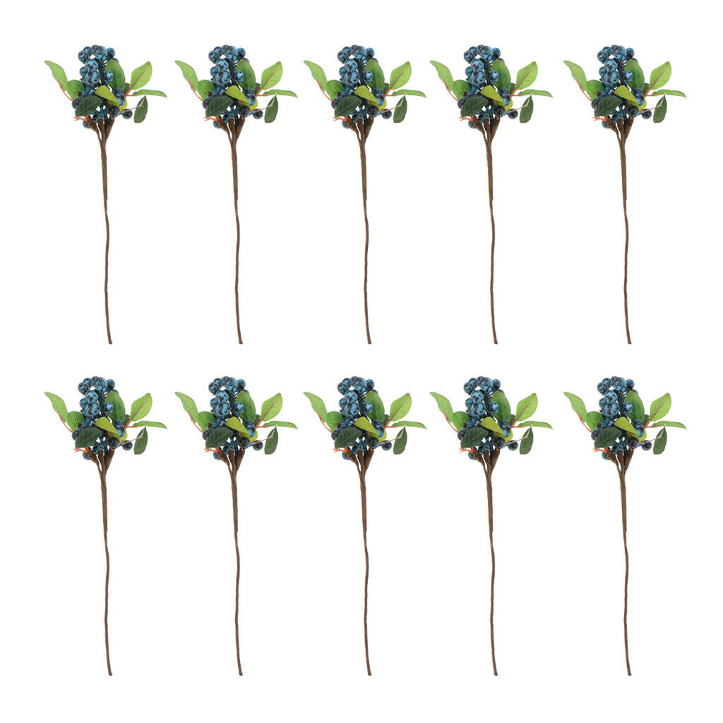 10Pcs Vivid Artificial Flowers Christmas Fruit Berries Plants For Wedding Home