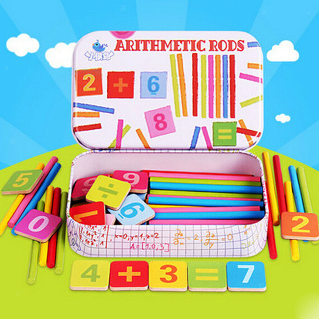 Counting Sticks w/ Number Cards & Box Preschool Educational Toys for Kids