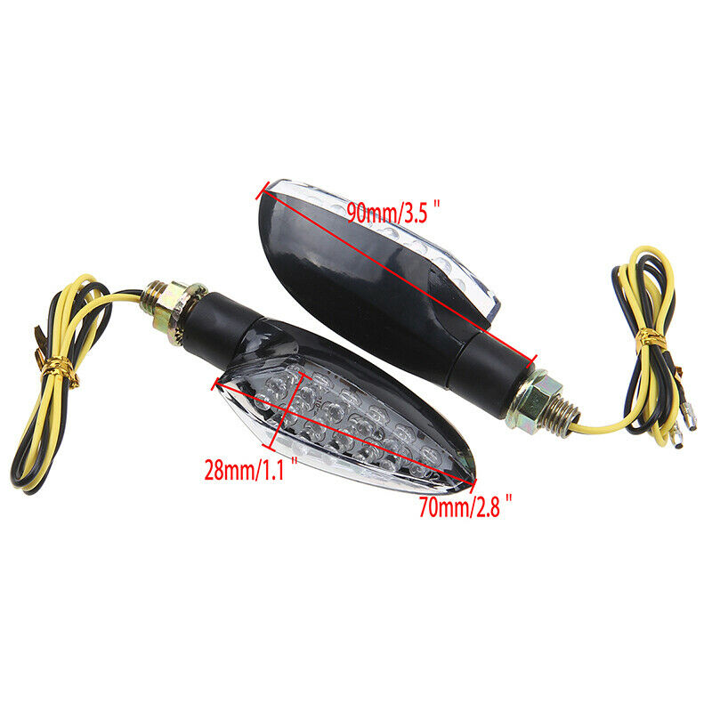 Motorcycle LED Turn Signal Light Indicator Blinker Amber For Yamaha FZ1 YZFR1 R6