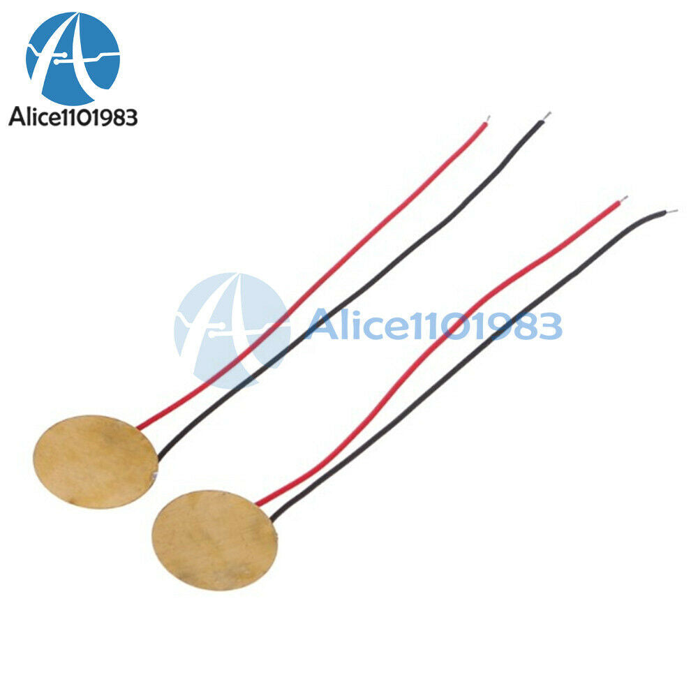 10X Piezoelectric Piezo Ceramic Wafer Plate Diameter 15mm Buzzer Loudspeaker