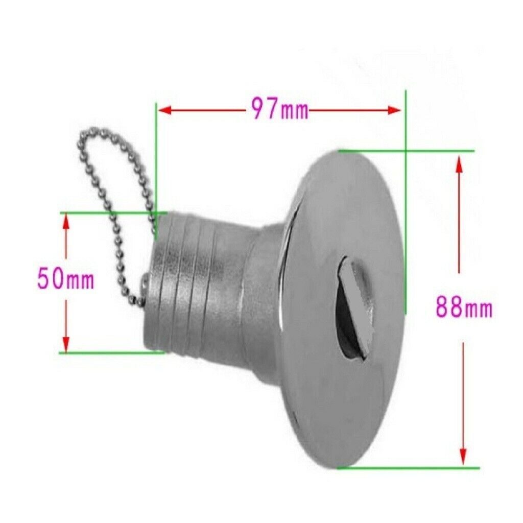 Stainless Steel Boat Deck FUEL 2 '' Boat Deck Fill Filler With Keyless Lid