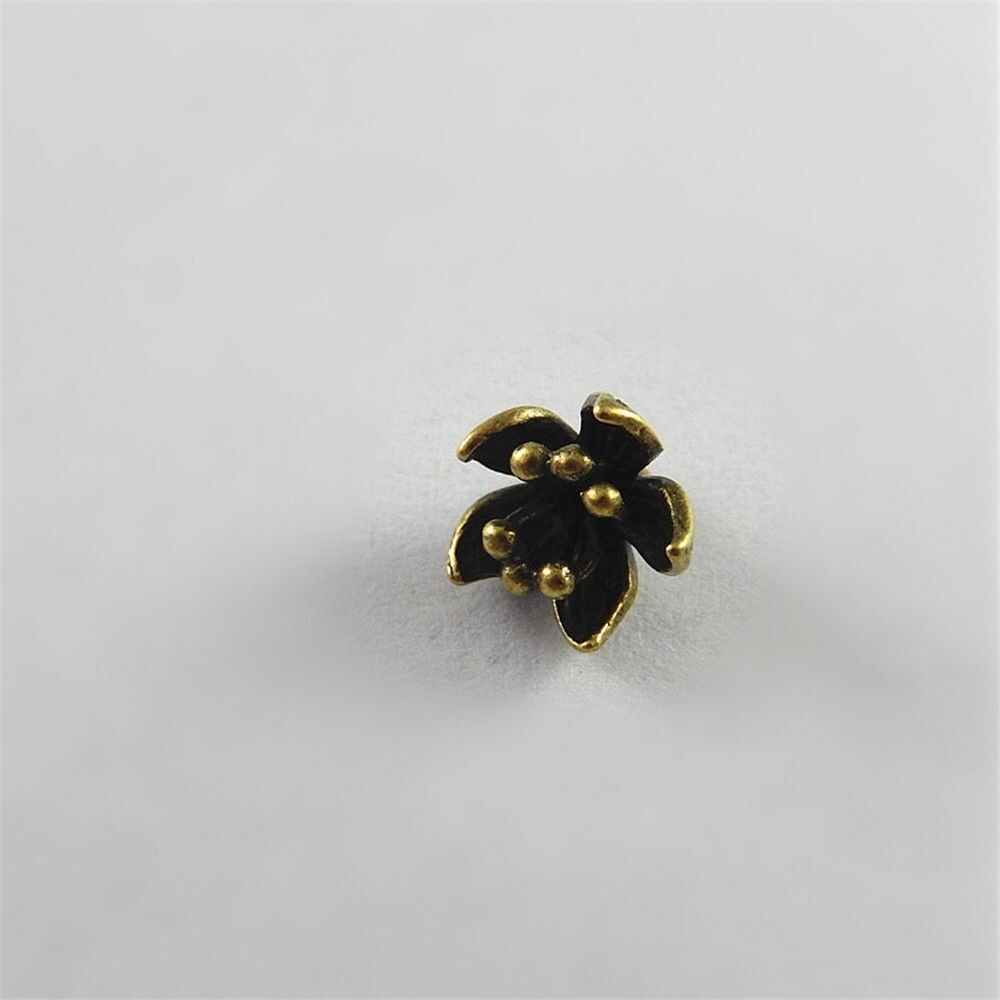 20pcs Antiqued Bronze Brass Lotus Flower Jewelry Making Charms Dangles Crafts