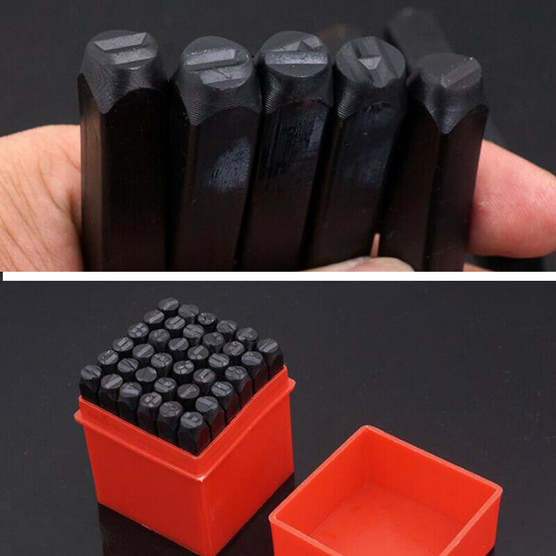 36pcs Letter Number Metal Stamp Punch Set Tool Die Marker Woodcraft 5MM A-Z 0-9