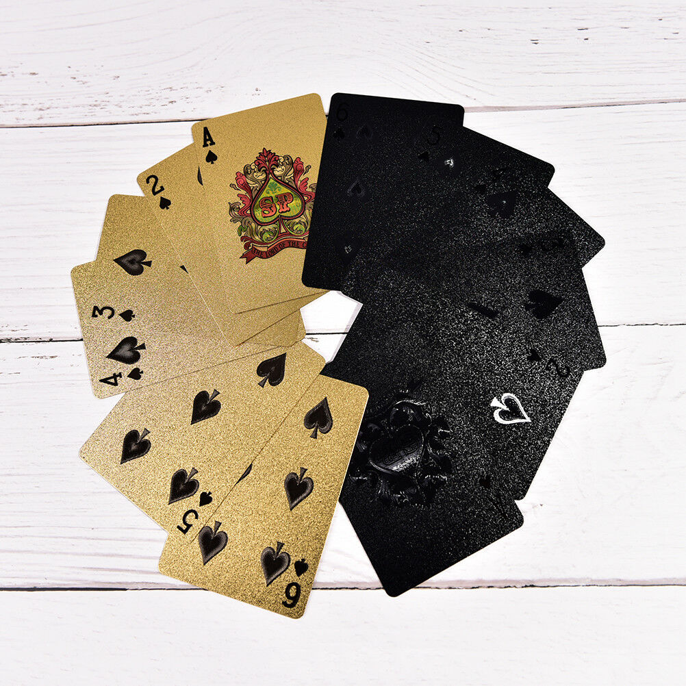 Waterproof Plastic Playing Cards Black Diamond Poker Cards Creative Gift  DD