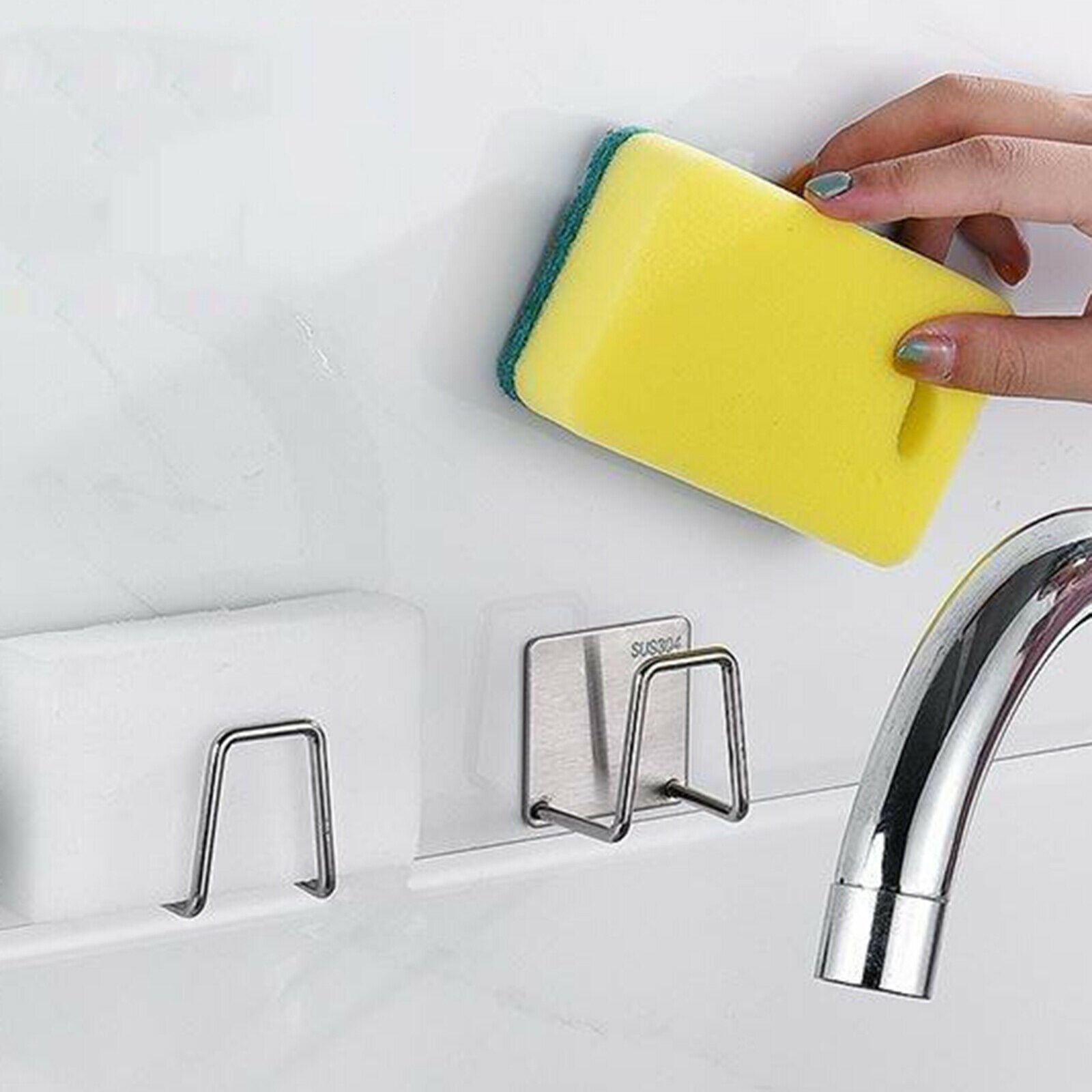 Sponge towel holder scrubbers soap drying shelf soap fabric stockag