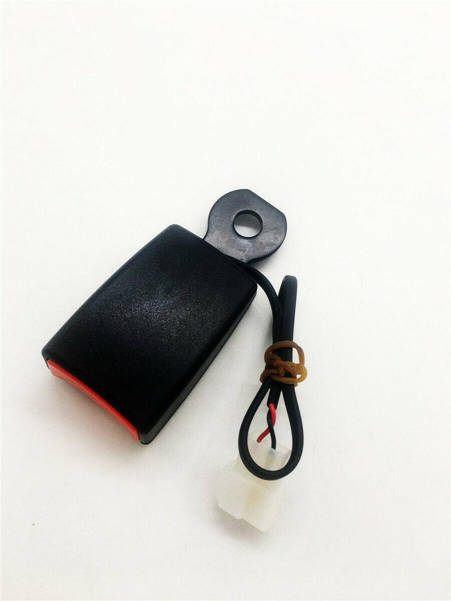 12mm Car Seat Belt Lock Safety Padding Socket Plug Connector with Warning Cable