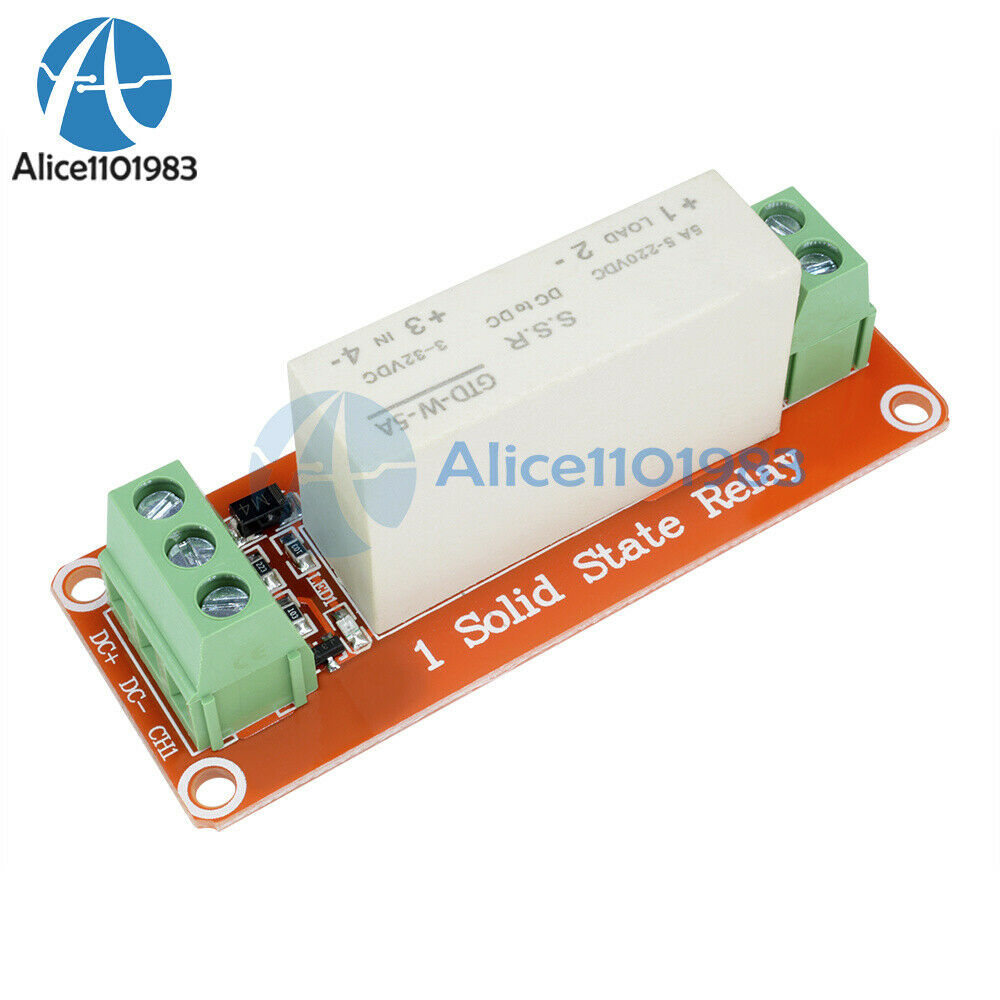 1 Channel SSR Solid State Relay High-low Trigger 5A 3-32V For Arduino Uno R3 DIY