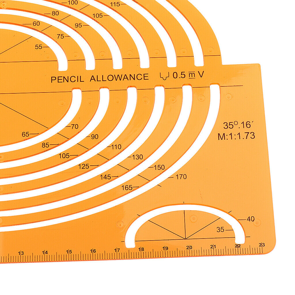 Large Isometric Ellipses Template Projection Drafting Design Stencil Rulers