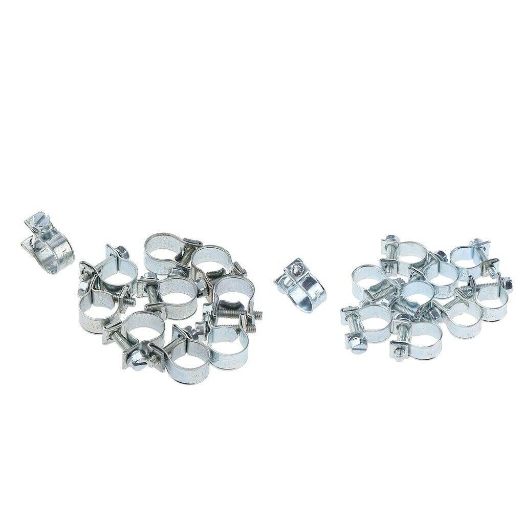 20 Pieces Spring Stainless Steel Hose Clips Assortment Ã˜ 11-13mm & 12-14mm