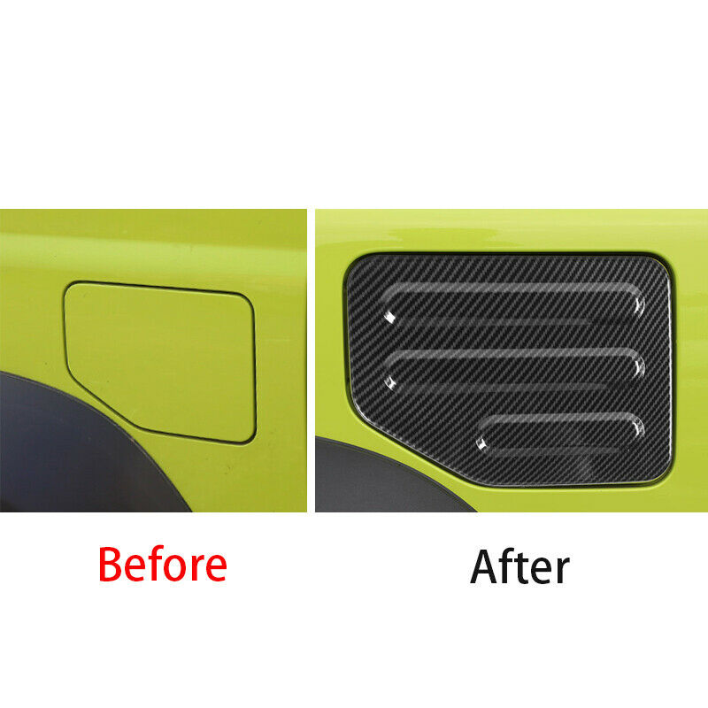 Carbon Fiber Style Oil Fuel Tank Cap Decor Cover For Suzuki Jimny 2018 2019 2020