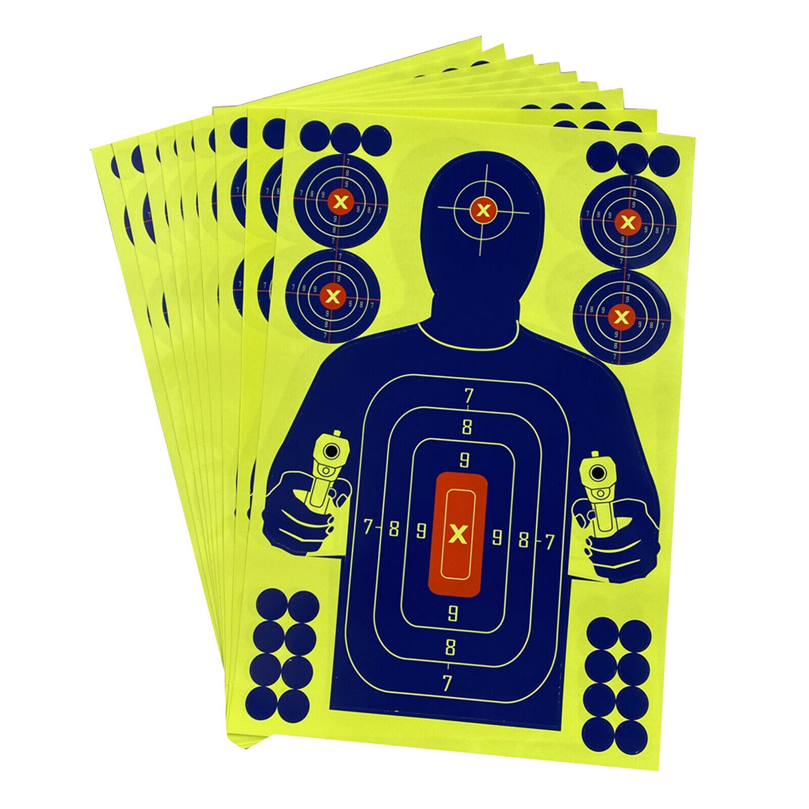 10 pcs Self-Adhesive Paper Shooting Reactive Target Splatter Hunting 12x18''