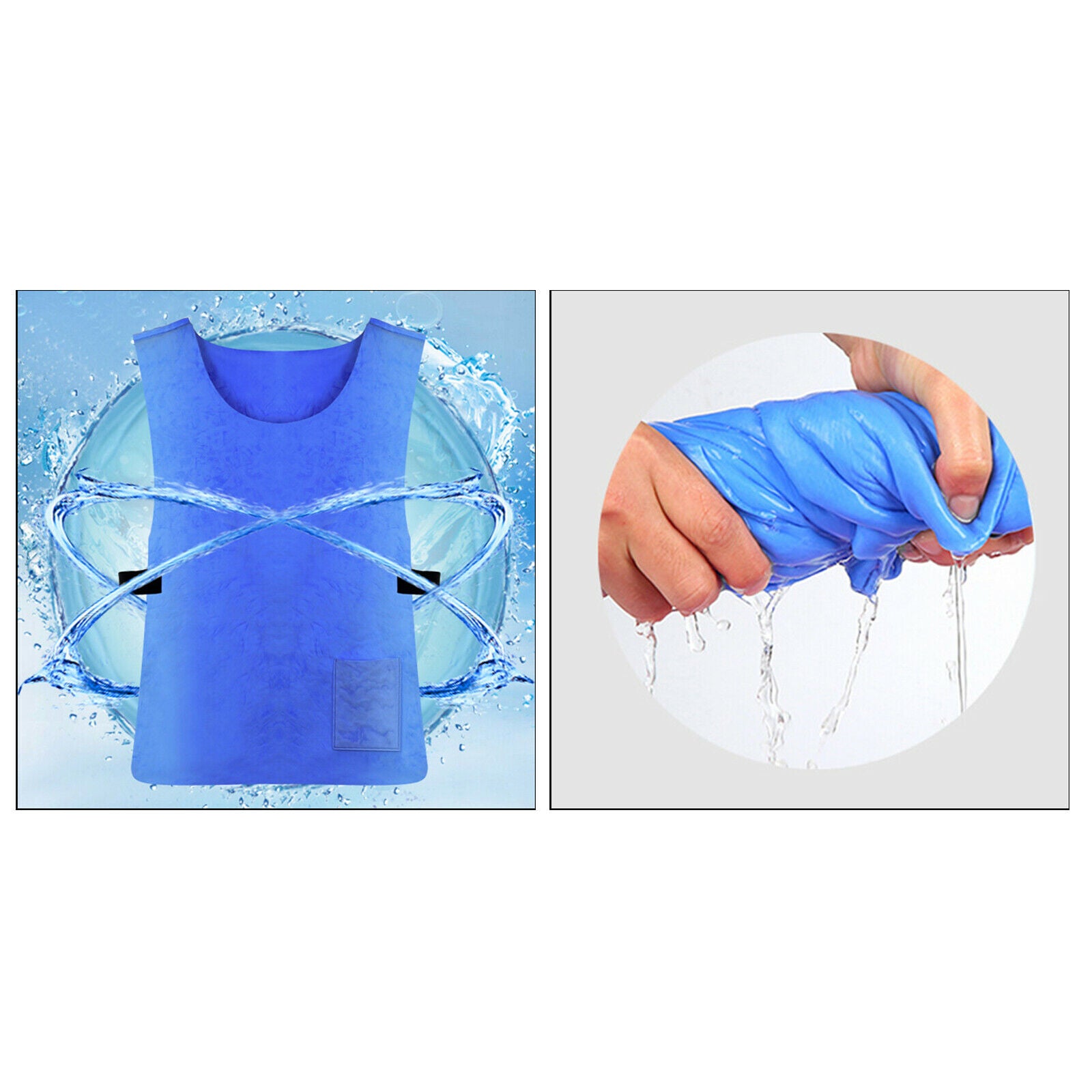 Men Women Unisex Summer Cooling Shirt Ice Vest for Outdoor Hot Weather