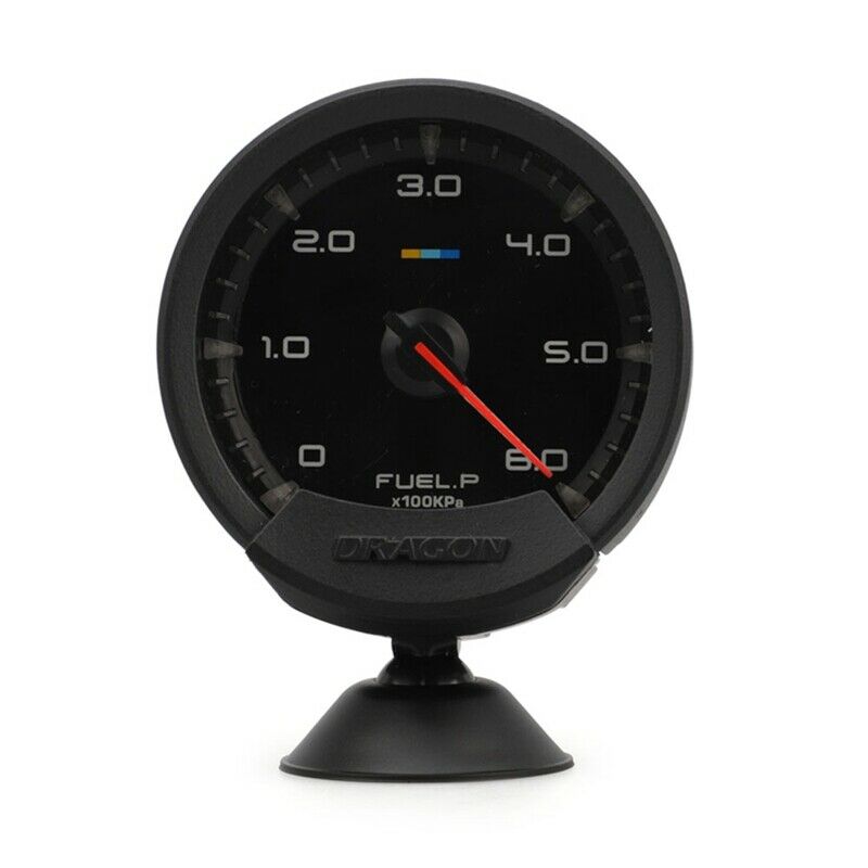 60mm 12V Fuel Pressure Gauge Oil Press Gauge White Led Fuel Gauge Universal S7A4