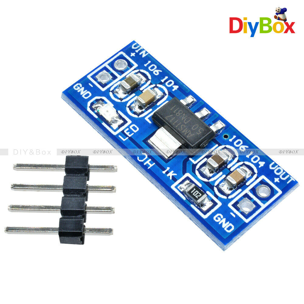 5PCS AMS1117-5.0 6.0V-12V to 5V AMS1117-5.0V Power Supply Module Board