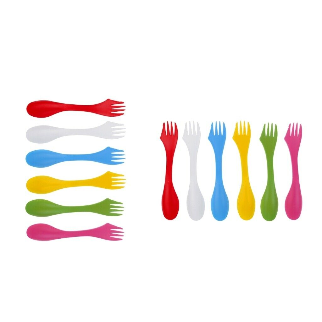 12 Pcs of Scoop Fork Spoon Multifunctional Sports Accessory Camping