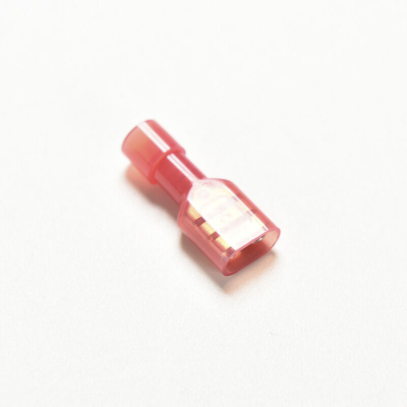 50Pcs Red Fully Insulated Nylon Female Crimp Connectors Terminals 22-16AWDD