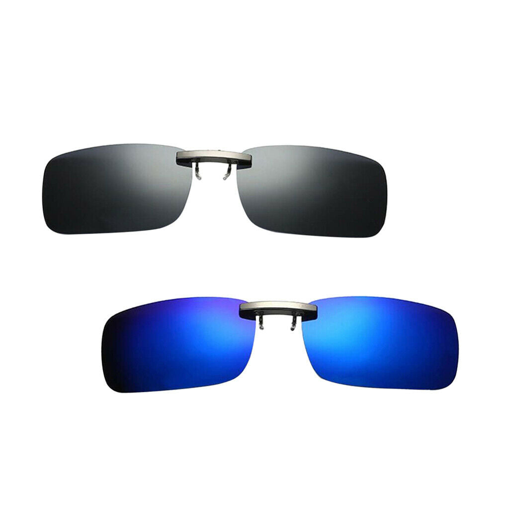 2 Pieces Polarized Sunglasses With UV400 Clip For Outdoor Sport Fishing