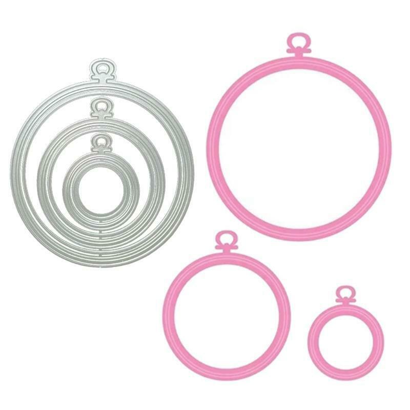 Round Photo Frame Metal Cutting Dies Stencil DIY Scrapbooking Album Paper Card
