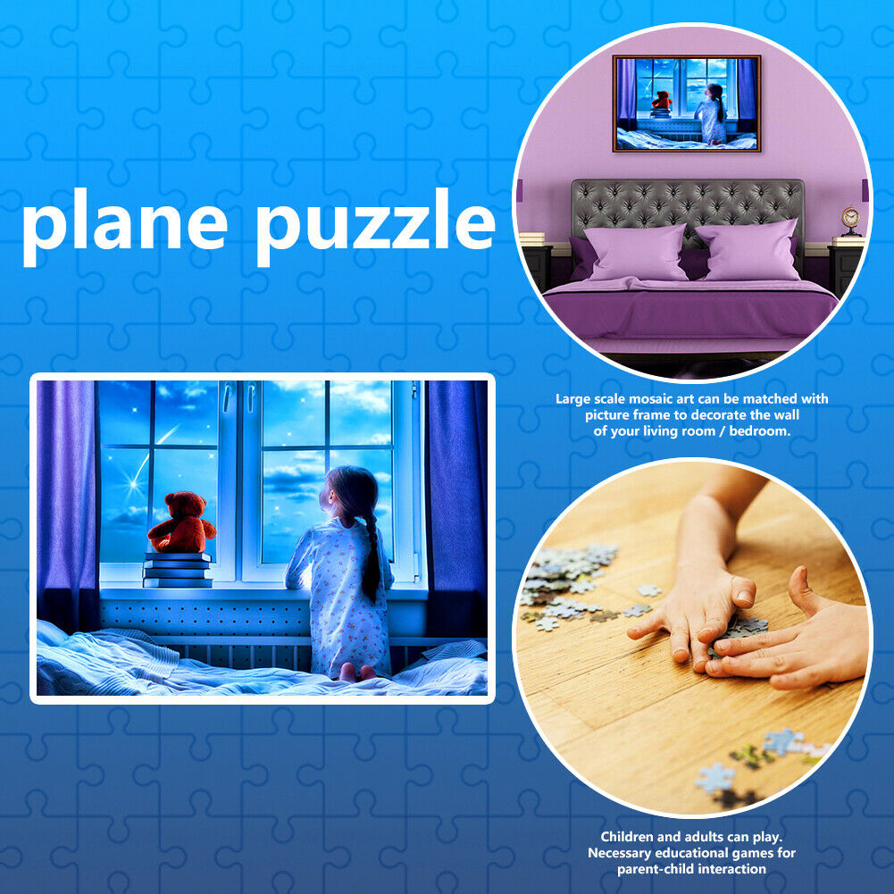 1000pcs DIY Girl Look Starry Sky Puzzle Educational Jigsaw Toys Room Decor @