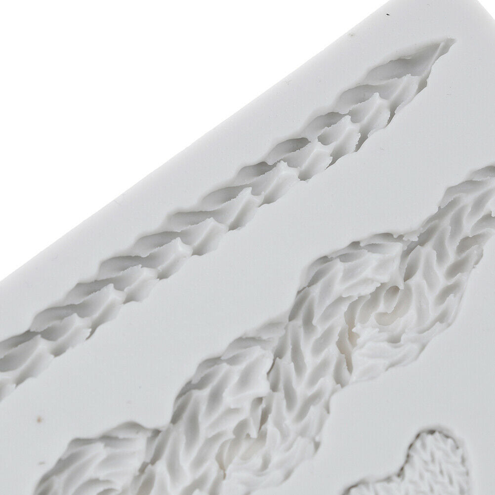 cable knit mold silicone fondant cake mould decor chocolate sugarcraft too  Rf