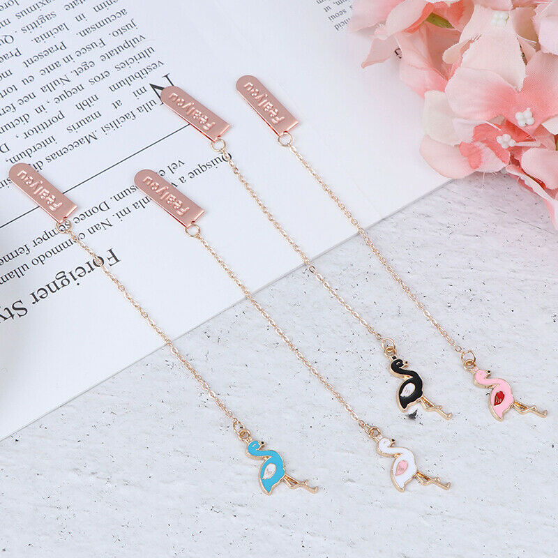 Flamingo Metal Bookmark Cute Animals Bookmarks For Books School Supplies .l8
