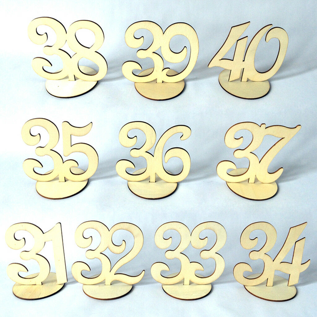 31-40 Table Number Stick Stand Base Wedding Birthday Party Tabletop Decor