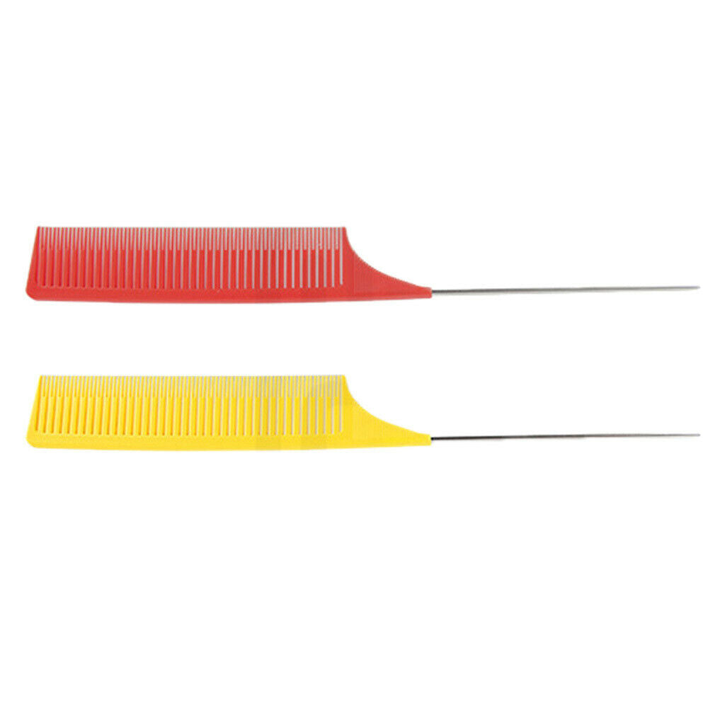 Pack 2 Professional ABS Weaving Highlighting Foiling Hair Comb Combs Brush