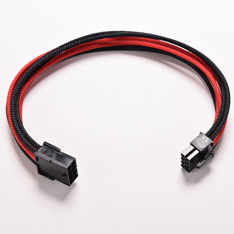 8 Pin ATX Board PSU Power Supply Extension Black Red Cable Wire 30cm 1Pc Rf