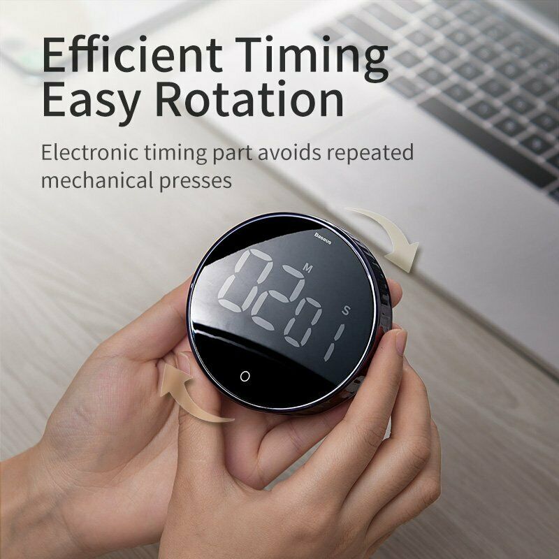 New Kitchen LCD Digital Cooking Timer Count-Down Alarm Clock Magnetic Black