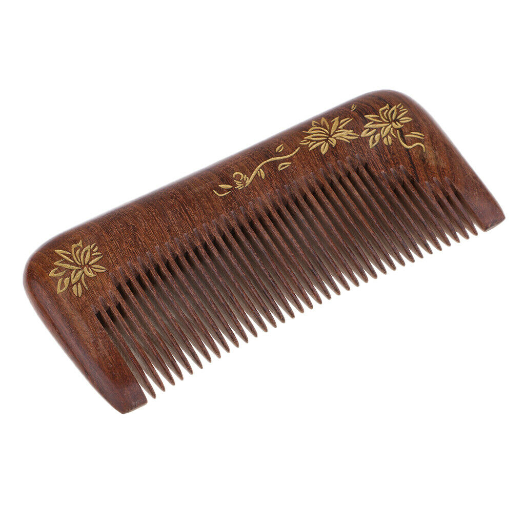 Handmade Anti-Static Sandalwood Wood Beard Hair Massage Pocket Comb