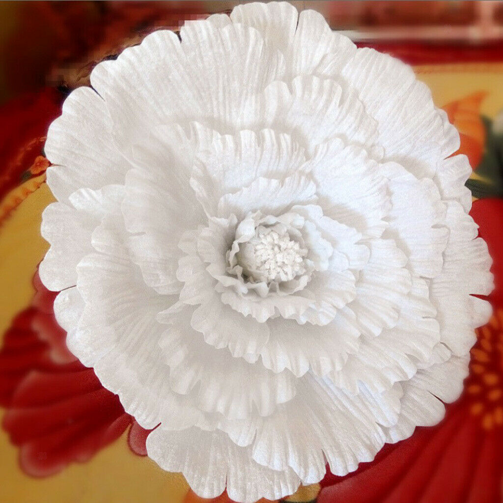 60cm Big Artificial Silk Peony Flower Wedding Party Backdrop Decor White