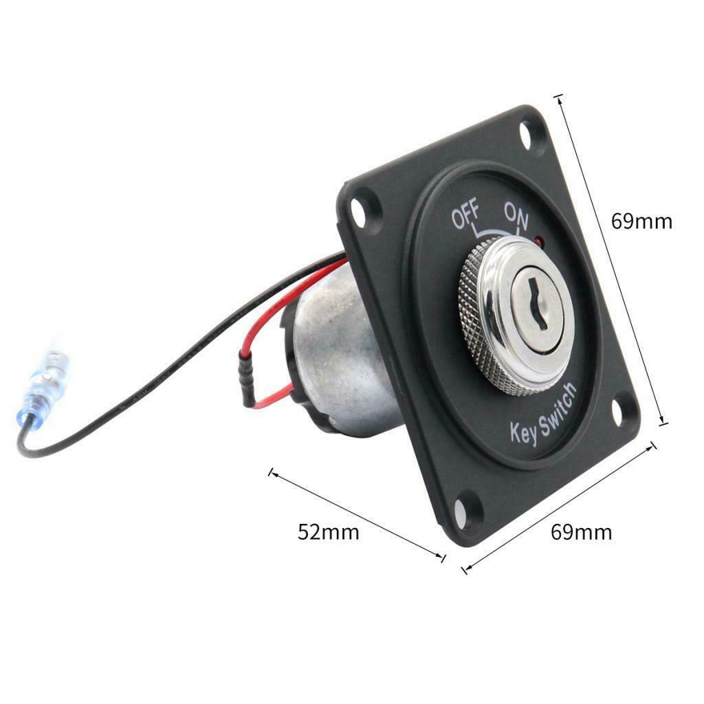 Auto Key Ignition Switch Panel with 2 Keys, Red LED indicator (2-Position)