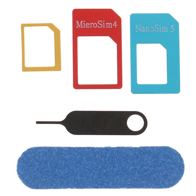 5 in 1 nano a micro e standard scheda sim adattatore for phone BX JCA TdJCAU Tt