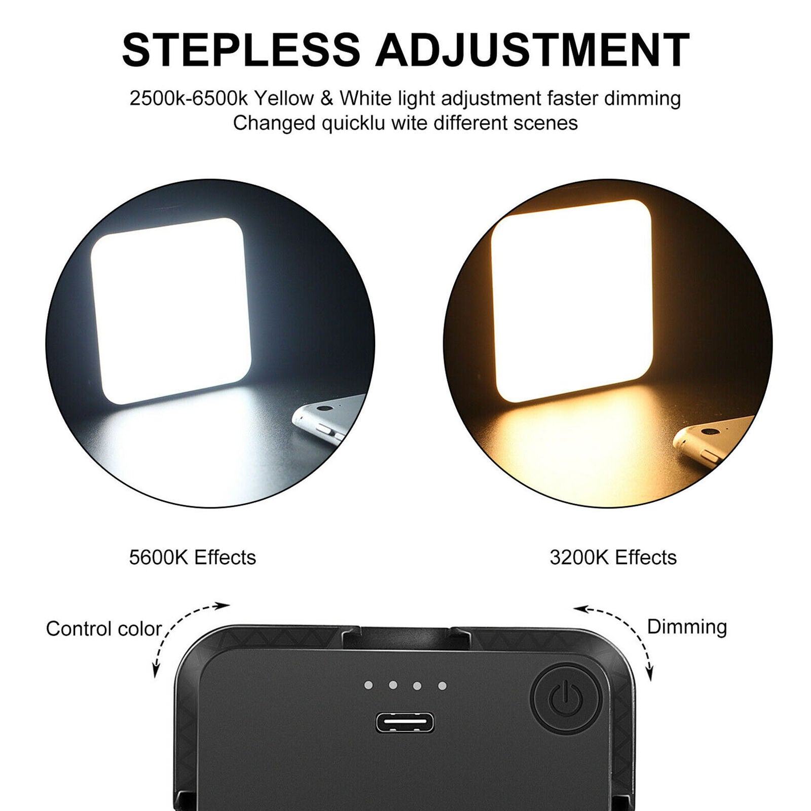 360° Video Conference Lighting Kit USB LED Light Adjustable for YouTube Camera