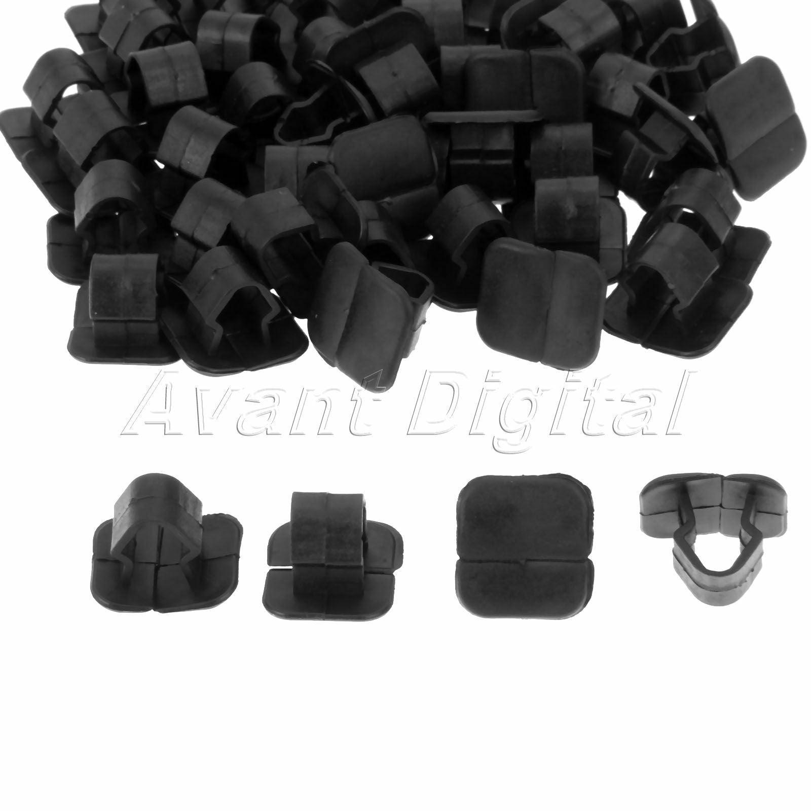 50PC Car Hood Cotton insulation lining Clips Fasteners Auto Plastic Clamp