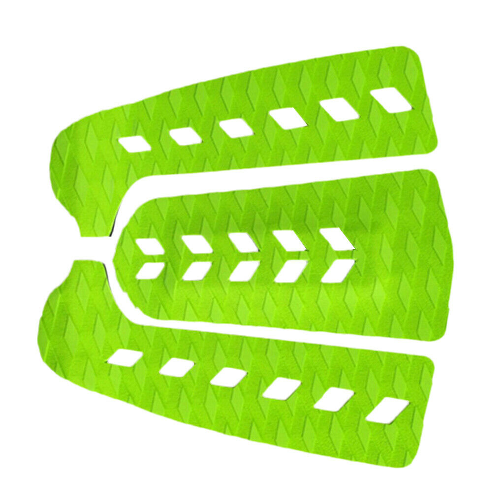 3Pcs EVA Surfboard Traction Pad Tail Pad Deck Grip Surf Surfing Board Green