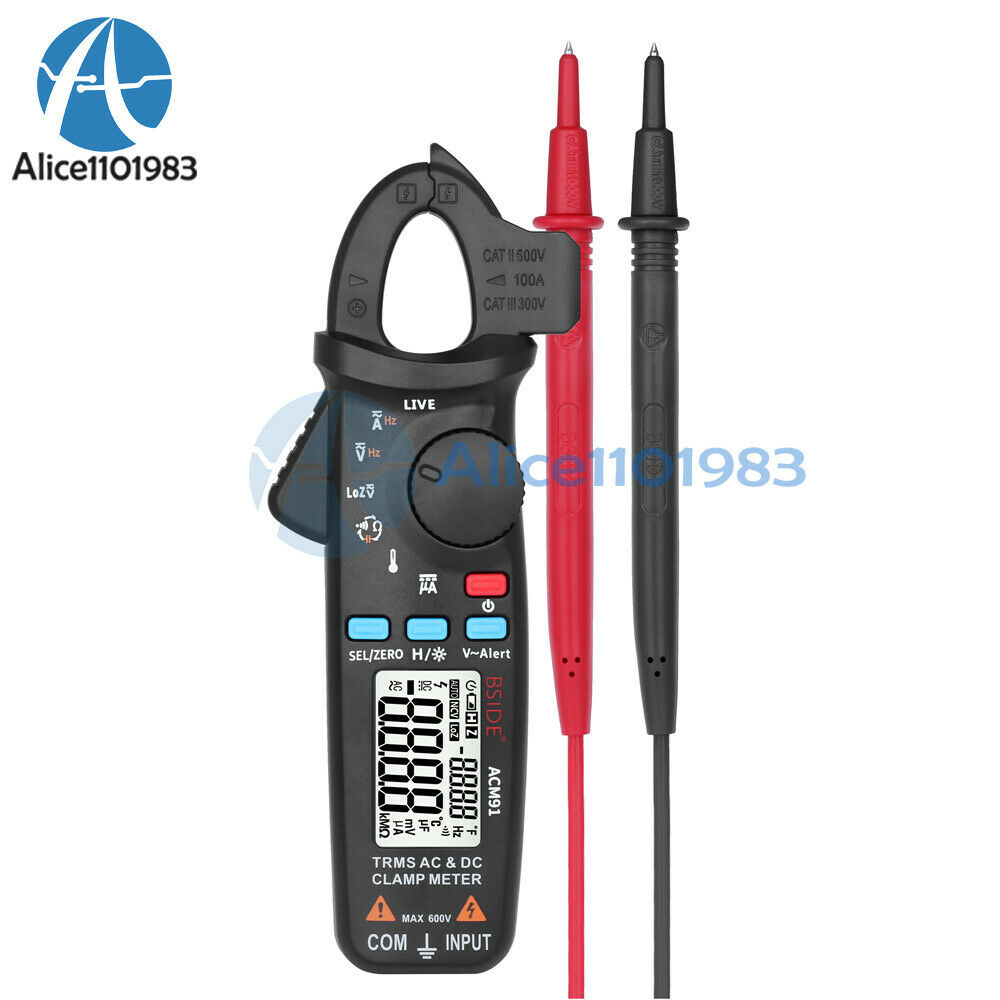Digital Clamp Meter DC AC Current Ammeter Multimeter voltage Ohm Hz NCV Tester