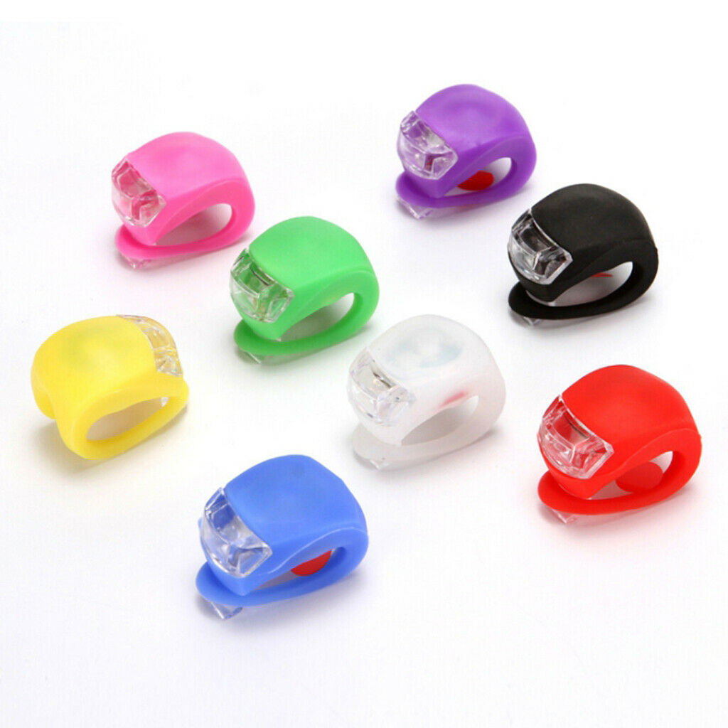 8x Waterproof Cycling Light Headlight Safety Clip-on Taillight Flashlight