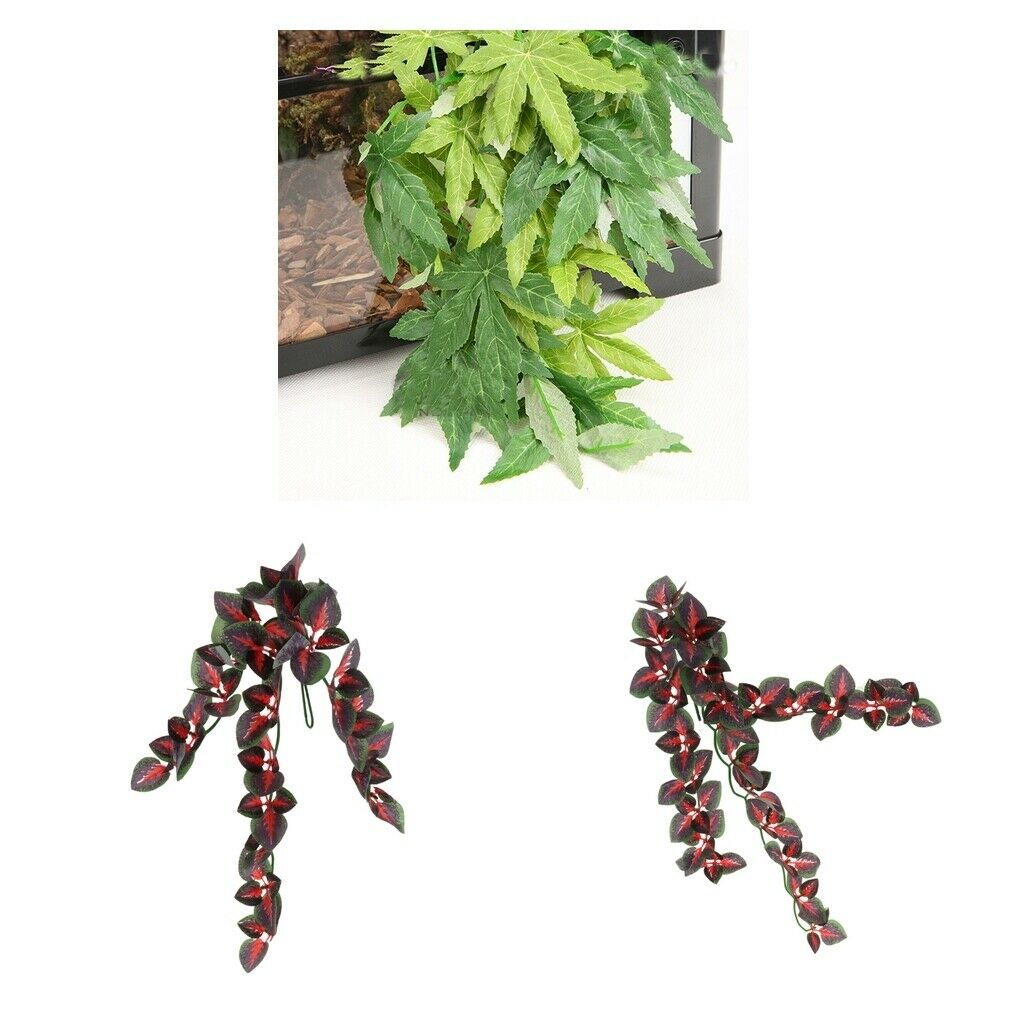3 Pcs Artificial Reptiles Vine Jungle Climber Vine Reptile Terrarium Cage