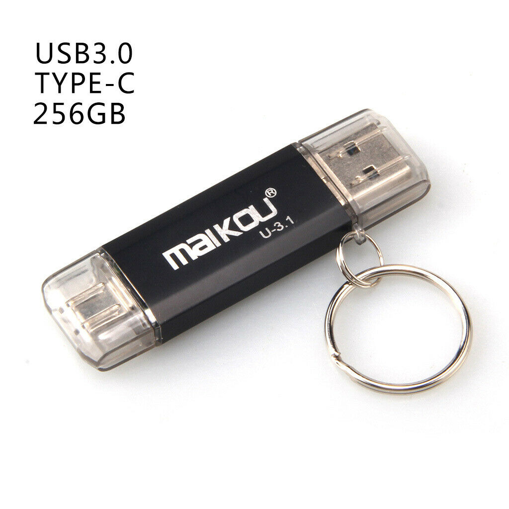 256 GB Dual Type-C OTG Flash Drive USB 3.0 Memory Stick for Android Phone PC