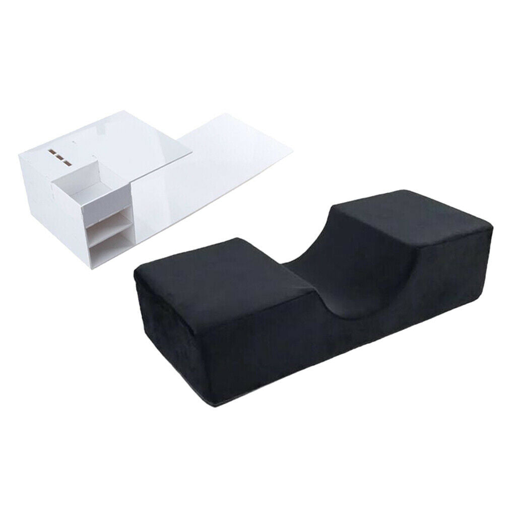 Professioanl Eyelash Extension Pillow Pad Makeup Tools w/ Acrylic Shelf