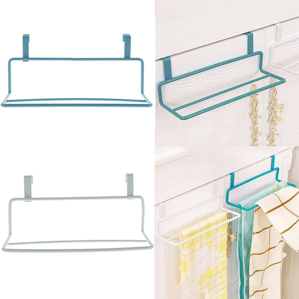 Multi-functional Over the Door Towel Rack Bathroom Towel Hanger Blue