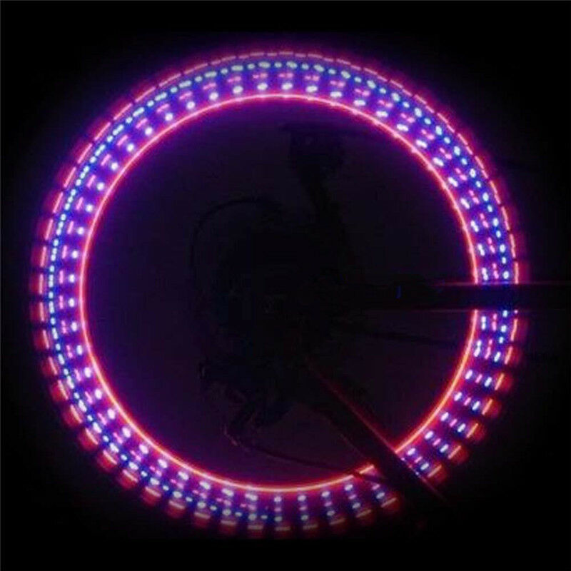 2Packs Bicycle Waterproof 32 LED Bike Rim Lights for MTB Wheel Tire Valve Spoke/