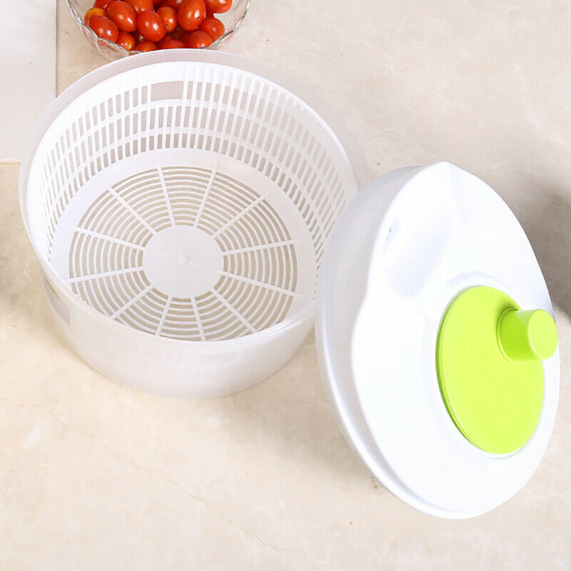 Plastic Large Salad Spinner Leaf Dryer Lettuce Veg Drainer Dressing Herb Wate TL