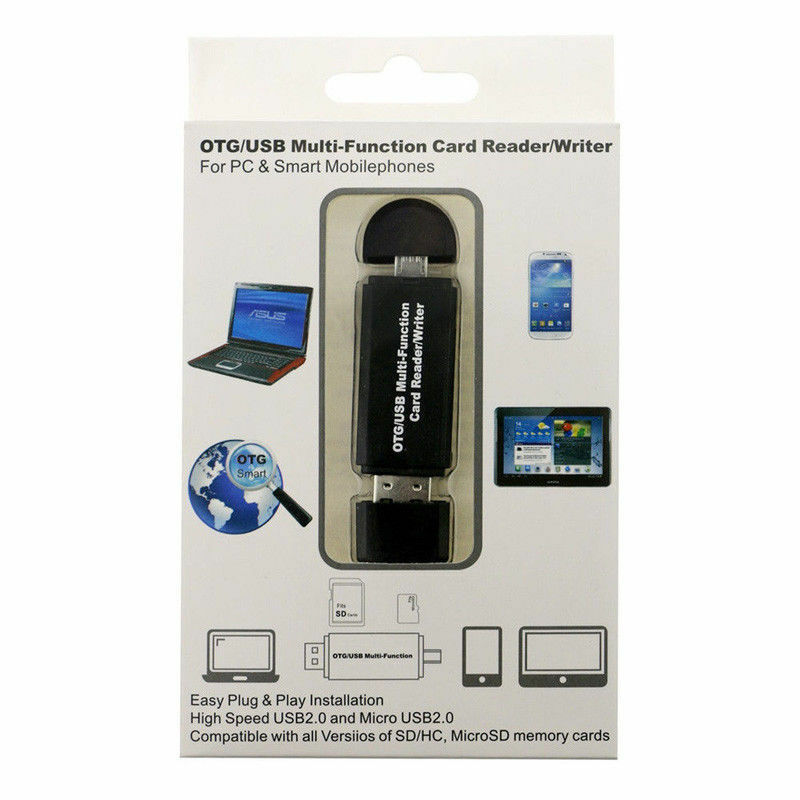 Micro USB OTG To USB 2.0 Micro SD/Adapter SD Card Reader With Standard USB Male.