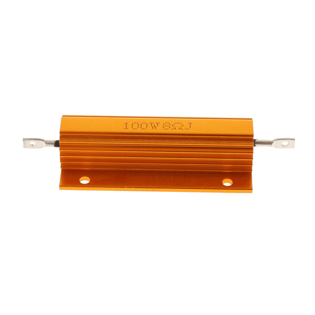 1 Pcs Golden 100 Watt 8 Ohm Aluminum Shell Wire Wound Resistors