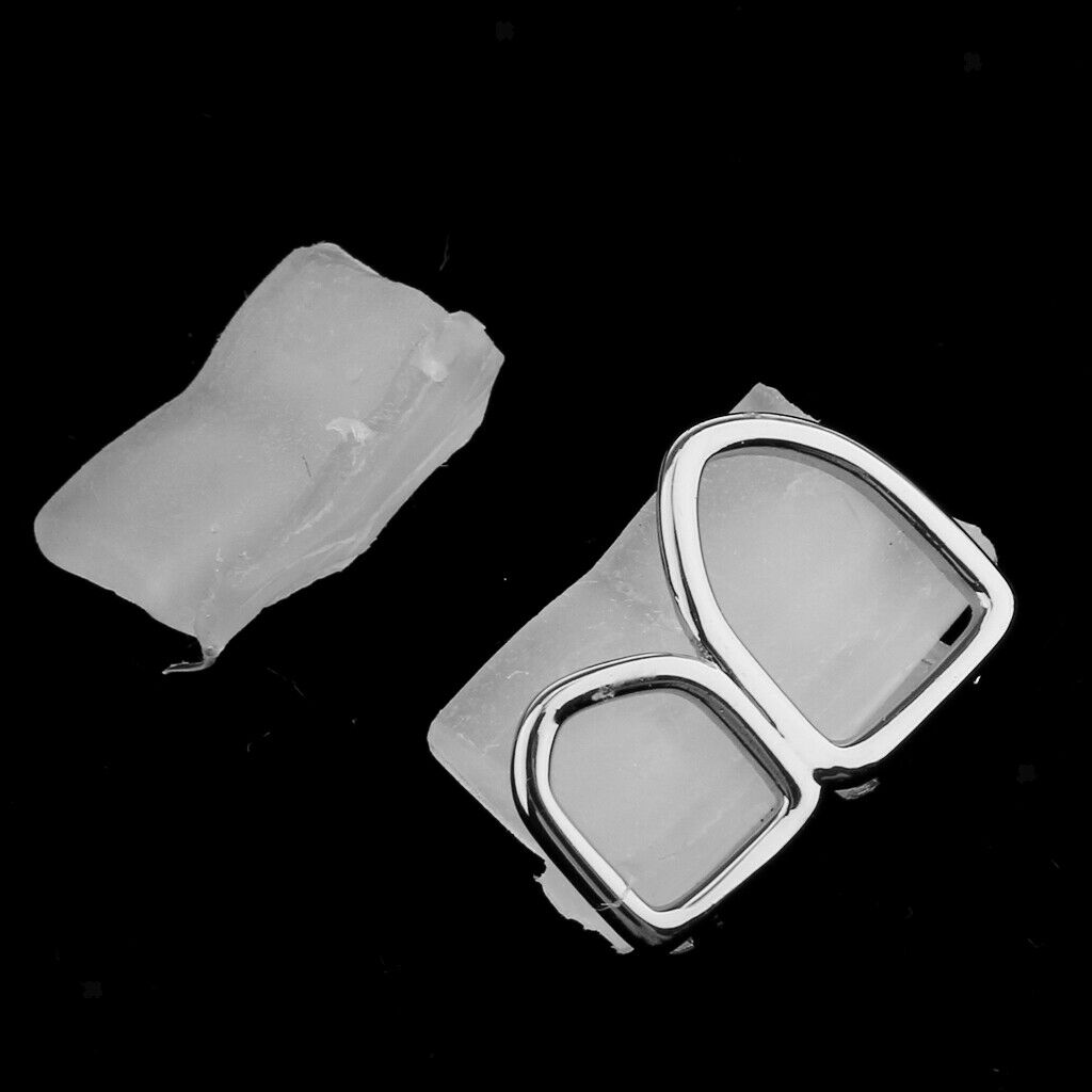 2 Set Open Face Grills Tooth Top & Bottom Teeth Hip Hop Grills for Women Men